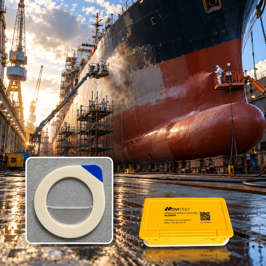NOVItest Bresle Patch for ship coating inspection