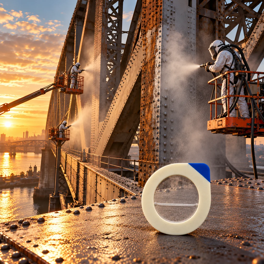 Bresle Patch used during bridge coating maintenance